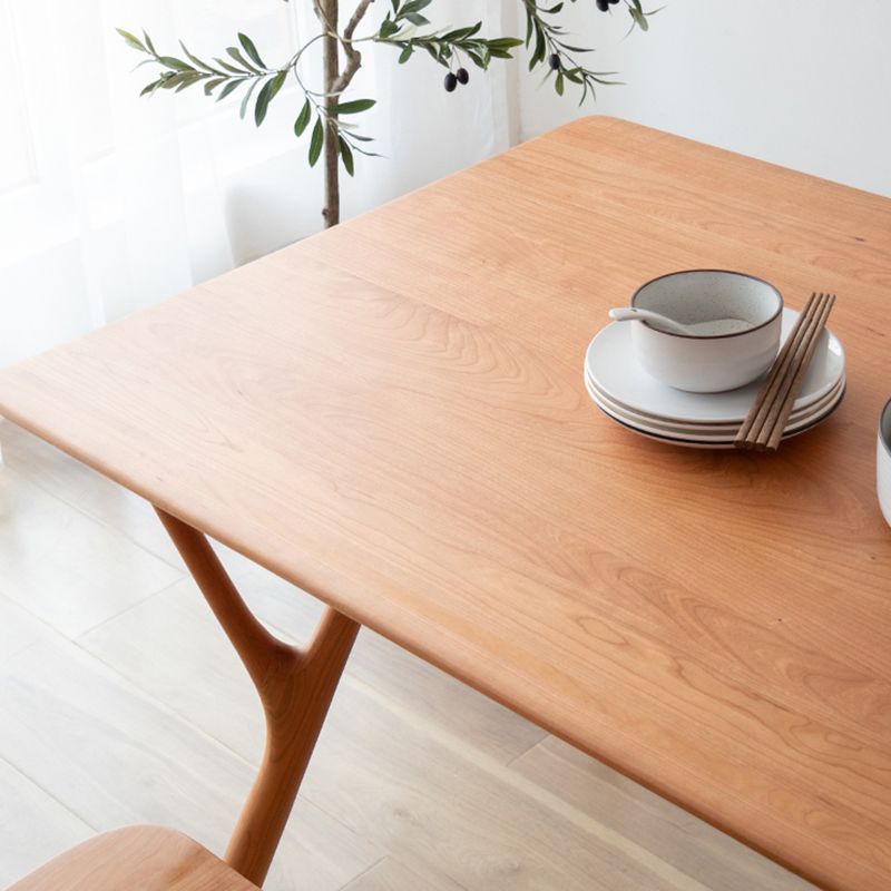 Contemporary Rectangle Dining Table Solid Wood Table with 4 Legs for Home Kitchen Dinner Clearhalo ' dining_table' 'Dining Tables & Seating' 'Dining Tables' 'furn' 'furn_dining_table' 'Furniture' 'furniture_dining_table' 'Kitchen & Dining Furniture' 'kitchen&dining_furn' 'kitchen' 'kitchen_dining_table' 1200x1200_87acb6fd-0700-468f-8d76-bd9948c82086