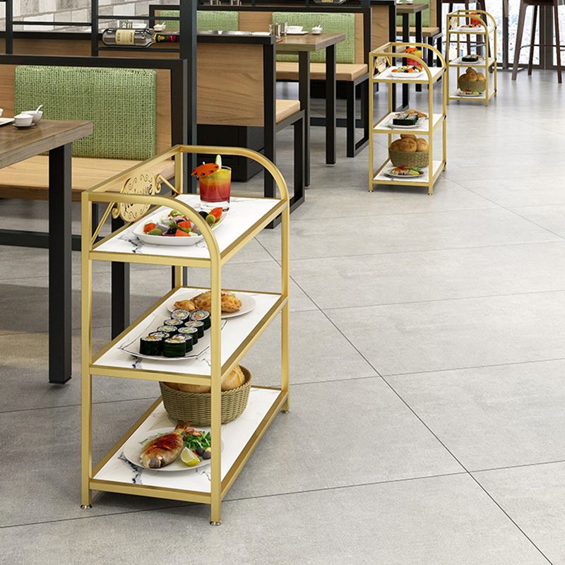 Mesa de preparación de comedor moderno 23.6 "L Mesa de preparación de almacenamiento abierto