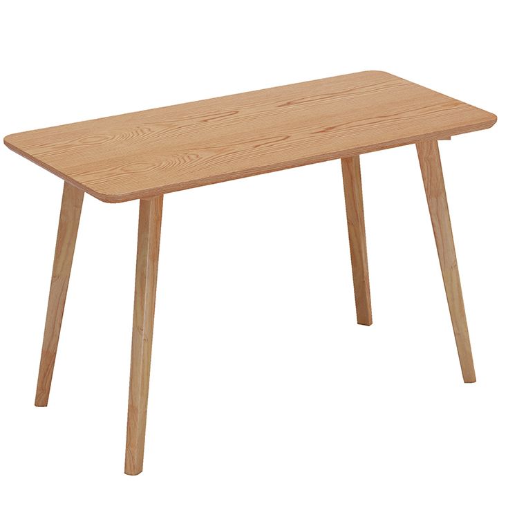 Vast hout gebogen schrijfdesk parsons base natuurlijk kantoor bureau