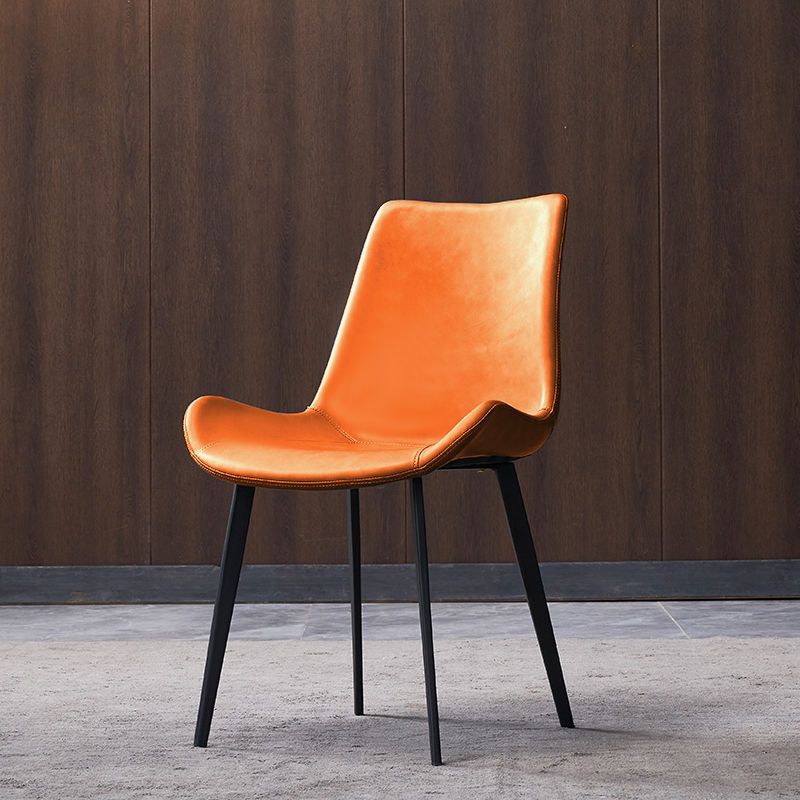 Industrial Style Side Chair Metal Solid Back Dining Room Chair for Kitchen Clearhalo 'Dining Chairs' 'Dining Tables & Seating' 'dining_chair' 'furn' 'furn_dining_chair' 'Furniture' 'Kitchen & Dining Furniture' 1200x1200_87b0810b-575a-4989-8df0-fc0bf7e12244