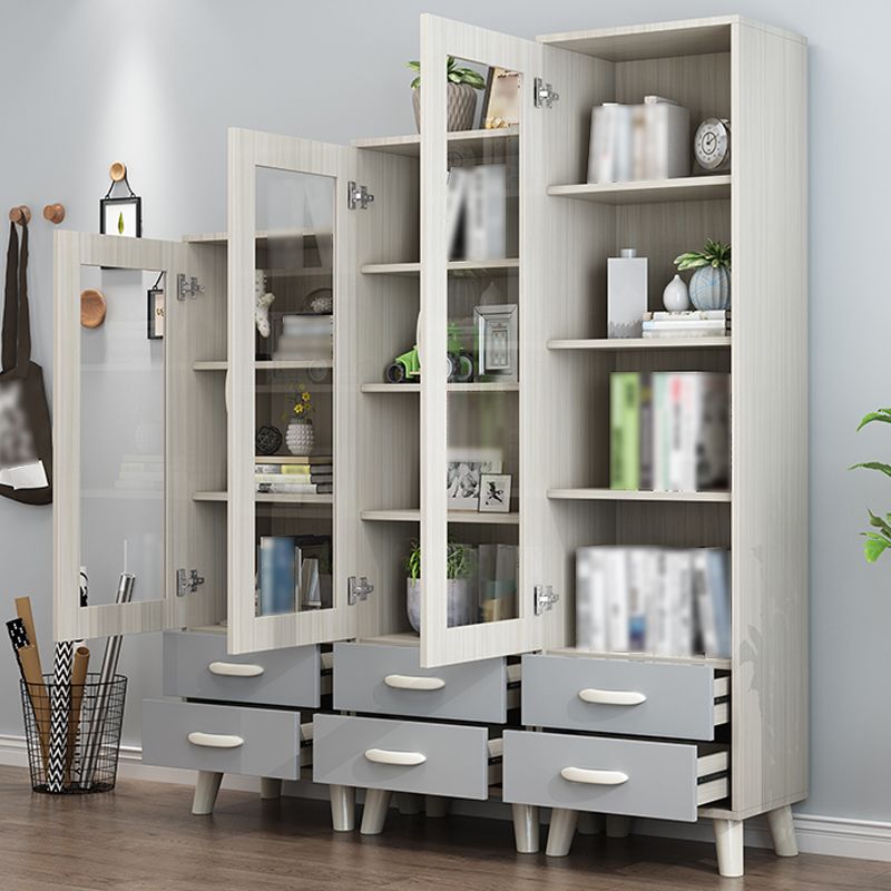 Contemporary Style Standard Bookcase Vertical Book Shelf with Drawer Storage Clearhalo 'Bookcases' 'furn' 'furn_bookcases' 'Furniture' 'furniture_bookcases' 'kitchen' 'kitchen_bookcases' 'Living Room Furniture' 'Office Furniture' 1200x1200_87b109a2-f2a6-455b-b99b-1b7482b4ef89