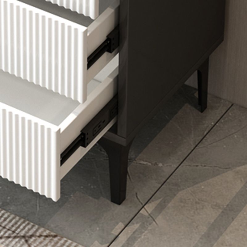 Modern Display Cabinet Faux Wood Storage Cabinet with Glass Doors for Living Room Clearhalo 'Display & China Cabinets' 'display_china_cabinets' 'furn' 'furn_display_china_cabinets' 'Furniture' 'Kitchen & Dining Furniture' 1200x1200_87b22116-5fd5-4523-9107-217bc7011aa8