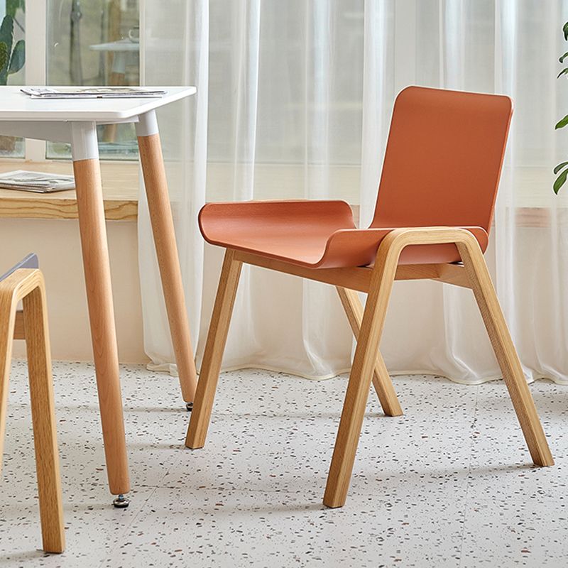 Contemporary Style Dining Chair Kitchen Armless Side Chair with Wooden Legs Clearhalo ' kitchen&dining_furn' 'Dining Chairs' 'Dining Tables & Seating' 'dining_chair' 'furn' 'furn_dining_chair' 'Furniture' 'furniture_dining_chair' 'Kitchen & Dining Furniture' 'kitchen' 1200x1200_87b2271f-4f42-4278-bfca-2077c5582364