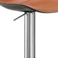 Leer verstelbare Bar Stool Glam Backlest Teller voor Bristol