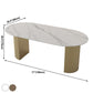 Oval Shape Two-Color Dining Table Simplicity Double Pedestal Table for Dining Room Clearhalo ' dining_table' 'Dining Tables & Seating' 'Dining Tables' 'furn' 'furn_dining_table' 'Furniture' 'furniture_dining_table' 'Kitchen & Dining Furniture' 'kitchen&dining_furn' 'kitchen' 'kitchen_dining_table' 1200x1200_87b29a48-d490-466c-a330-ce6673fe9da6
