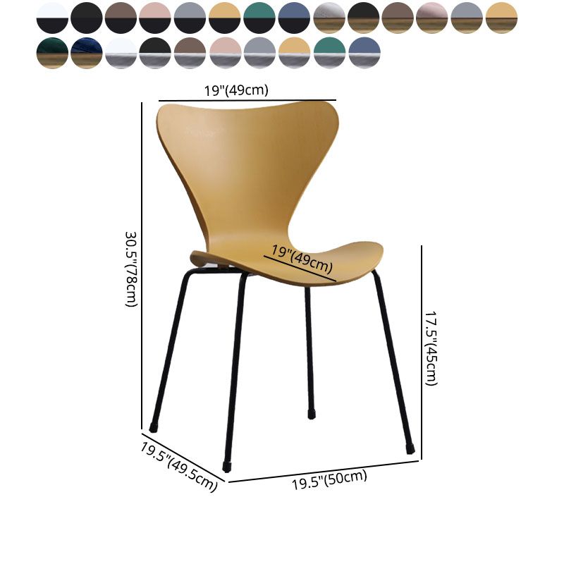 Home Wingback Dining Armless Chairs Indoor Dining Side Chairs with Metal Legs Clearhalo ' kitchen&dining_furn' 'Dining Chairs' 'Dining Tables & Seating' 'dining_chair' 'furn' 'furn_dining_chair' 'Furniture' 'furniture_dining_chair' 'Kitchen & Dining Furniture' 'kitchen' 1200x1200_87b2d3b8-4a5c-47d3-8009-5b3e198e9a80