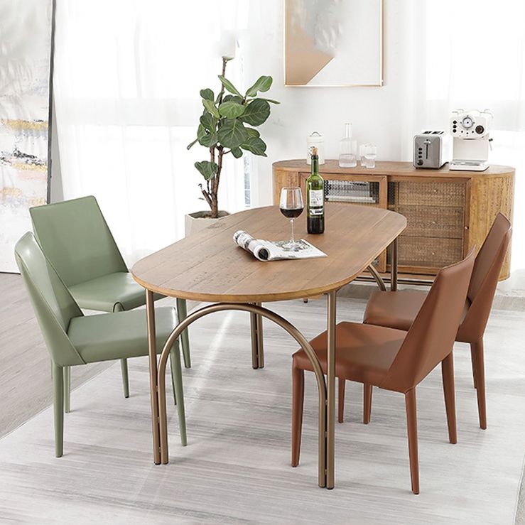 Modern Style Solid Wood Dining Table Brown Oval Table with 4 Legs for Dinning Room Clearhalo ' dining_table' 'Dining Tables & Seating' 'Dining Tables' 'furn' 'furn_dining_table' 'Furniture' 'furniture_dining_table' 'Kitchen & Dining Furniture' 'kitchen&dining_furn' 'kitchen' 'kitchen_dining_table' 1200x1200_87b3f8d3-2e8f-40a7-918b-a167cd44cf09