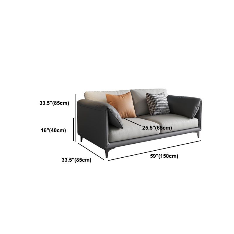 Stain Resistant Stationary Faux Leather Pillow Top Arm Standard Sofa Clearhalo 'furn' 'furn_sofas' 'Furniture' 'Living Room Furniture' 'Sofa' 'sofas' 1200x1200_87b42952-899b-42f0-8bd0-4abb5a5be070