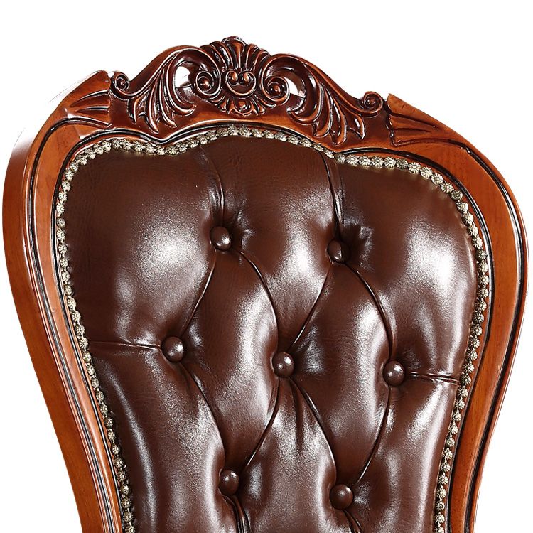 Victorian Style Wood Indoor Open Back Dining Side Chair of 24'' Wide Dining Chair Clearhalo ' kitchen&dining_furn' 'Dining Chairs' 'Dining Tables & Seating' 'dining_chair' 'furn' 'furn_dining_chair' 'Furniture' 'furniture_dining_chair' 'Kitchen & Dining Furniture' 'kitchen' 1200x1200_87b4c65b-c780-451d-ab16-bdccf4d2ec81