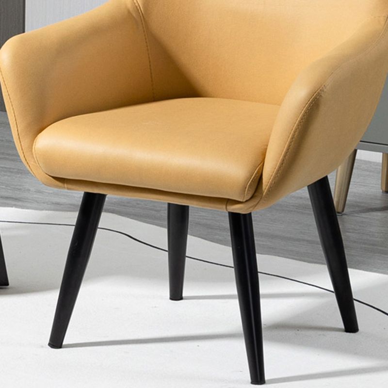 Fixed Back Lounge Chair Solid Color Barrel Chair with Black Legs Clearhalo 'Accent Chairs' 'accent_chairs' 'Chairs & Seating' 'furn' 'furn_accent_chairs' 'Furniture' 'Living Room Furniture' 1200x1200_87b4e7ab-da86-44bb-a360-e9bd647430ac
