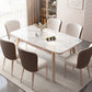 Pieds en caoutchouc de table à manger rectangulaire en pierre pliable pour salle à manger