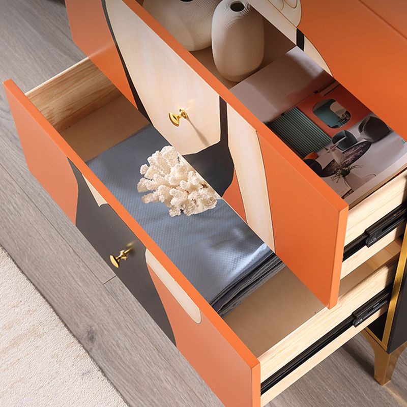 Classic Glam Vertical Lingerie Chest Wood Storage Chest with Drawers for Bedroom