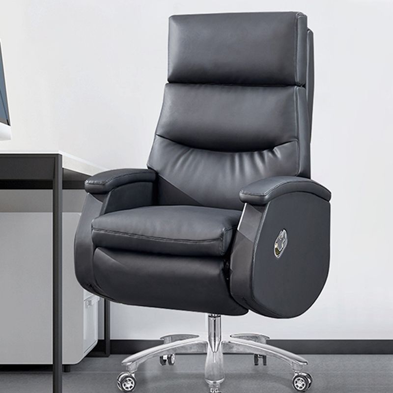Modern Office Chair Armless Leather Adjustable Seat Height Desk Chair with Wheels Clearhalo 'furn' 'furn_office_chair' 'Furniture' 'Office Chairs' 'Office Furniture' 'office_chair' 1200x1200_87b598bb-2f30-4615-8b99-4ebbe39e7f88
