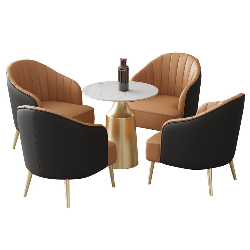 Glam 1/3/5 Pieces Dining Room Set Sintered Stone Dining Table Clearhalo 'Dining Room Sets' 'Dining Tables & Seating' 'dining_room_set' 'furn' 'furn_dining_room_set' 'Furniture' 'furniture_dining_room_set' 'Kitchen & Dining Furniture' 1200x1200_87b7451f-e59a-4d15-be09-50026c4e852e