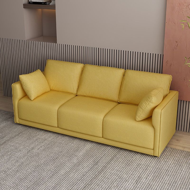 Faux Leather Sofa 25.59" D x 28.34" H Square Arm Sofa for Living Room Clearhalo 'furn' 'furn_sofas' 'Furniture' 'furniture_sofas' 'Living Room Furniture' 'Sofa' 'sofas' 1200x1200_87b99d5b-c4ec-4fc2-890b-7bb7258cb9ab