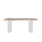 Modern Dining Table Sintered Stone Table with Acrylic Legs for Home Use Clearhalo 'Dining Tables & Seating' 'Dining Tables' 'dining_table' 'furn' 'furn_dining_table' 'Furniture' 'Kitchen & Dining Furniture' 1200x1200_87b9f0bc-43f3-4550-87e5-6c8b120ba972
