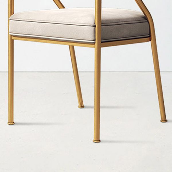 Glam Style Dining Chair Metal Open Back Dining Armchair for Indoor Clearhalo 'Dining Chairs' 'Dining Tables & Seating' 'dining_chair' 'furn' 'furn_dining_chair' 'Furniture' 'Kitchen & Dining Furniture' 1200x1200_87bb3162-a653-4b85-b2f3-e24937d51d1d