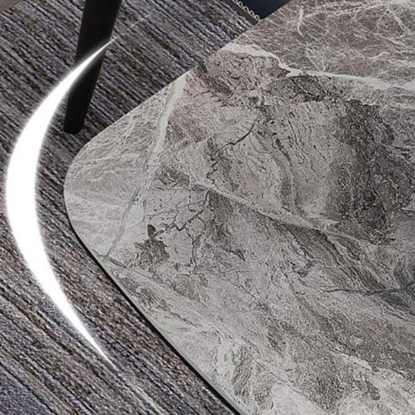 Tavolo da pranzo industriale rettangolo tavolo fisso grigio con pietra sinterizzata