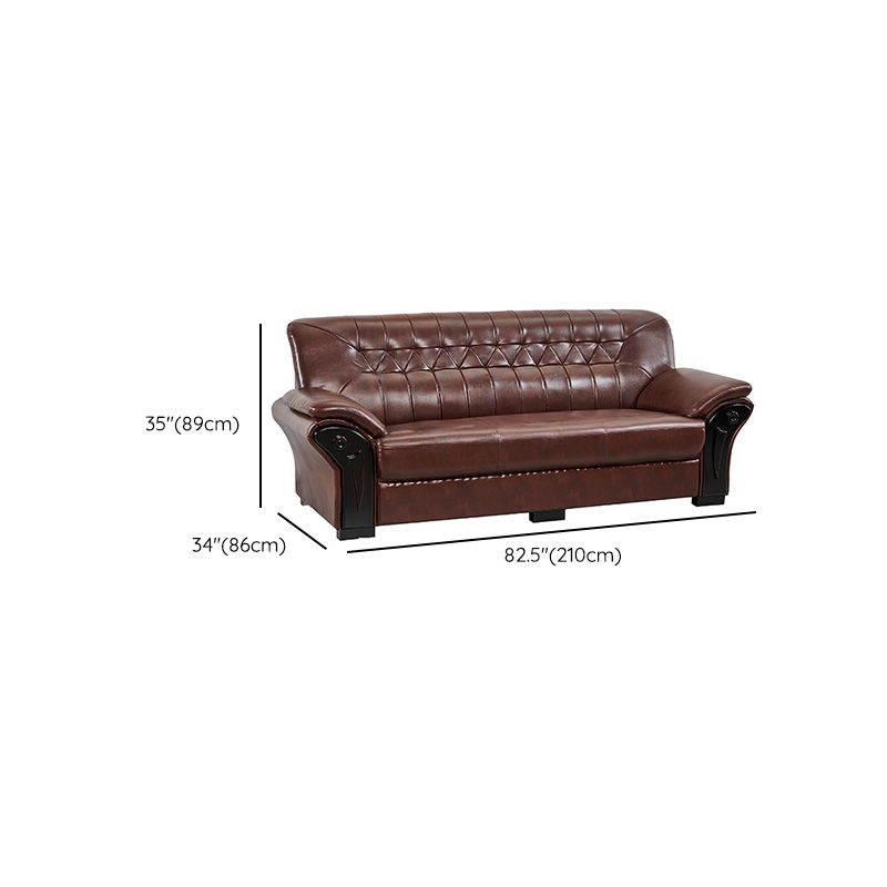 Industrial Biscuit Back Seating Flared Arm Sofa in Dark Brown Clearhalo 'furn' 'furn_sofas' 'Furniture' 'Living Room Furniture' 'Sofa' 'sofas' 1200x1200_87be85de-7930-44d0-9588-0dcfed44dd7f