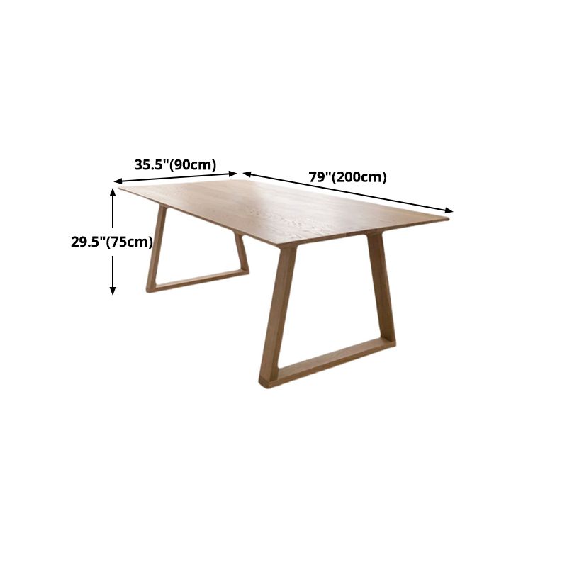 Solid Wood Contemporary Rectangular Table Wood Top Table with Sled Base Clearhalo ' dining_table' 'Dining Tables & Seating' 'Dining Tables' 'furn' 'furn_dining_table' 'Furniture' 'furniture_dining_table' 'Kitchen & Dining Furniture' 'kitchen&dining_furn' 'kitchen' 'kitchen_dining_table' 1200x1200_87bf1ec2-4e12-4ddb-aa7a-1cce362eb288