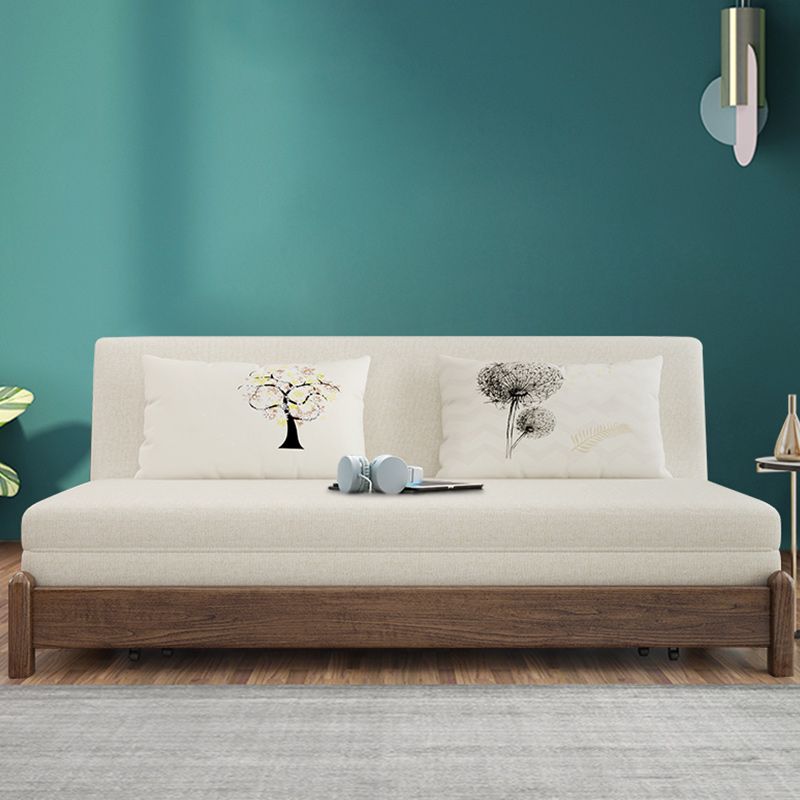 Hedendaagse futon slaper bank kussen omvatte een futon frame in wit