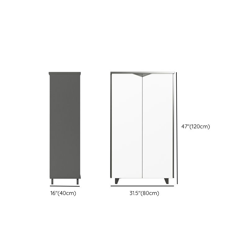 Archivo de madera de ingeniería blanca Archivo vertical contemporáneo