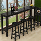 Rectangle Bar Dining Table Modern Bar Table with Trestle Base Clearhalo 'Bar Furniture' 'Bar Tables' 'bar_tables' 'Furniture' 'furniture_bar_tables' 'Kitchen & Dining Furniture' 1200x1200_87bf7b9b-4115-4bbc-a258-a5f97c5e7078