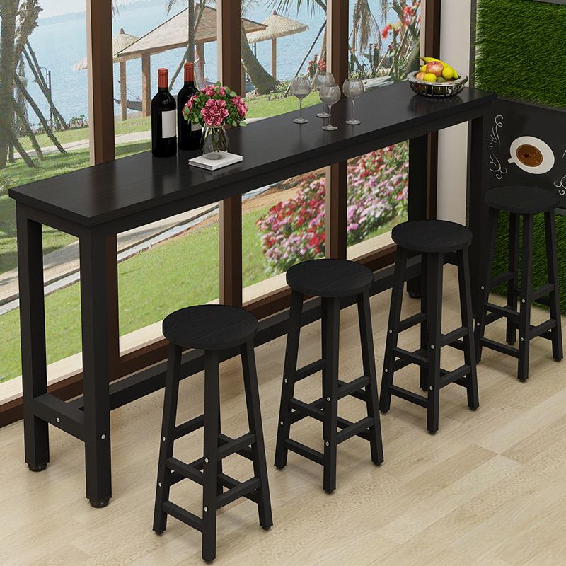 Rectangle Bar Dining Table Modern Bar Table with Trestle Base Clearhalo 'Bar Furniture' 'Bar Tables' 'bar_tables' 'Furniture' 'furniture_bar_tables' 'Kitchen & Dining Furniture' 1200x1200_87bf7b9b-4115-4bbc-a258-a5f97c5e7078