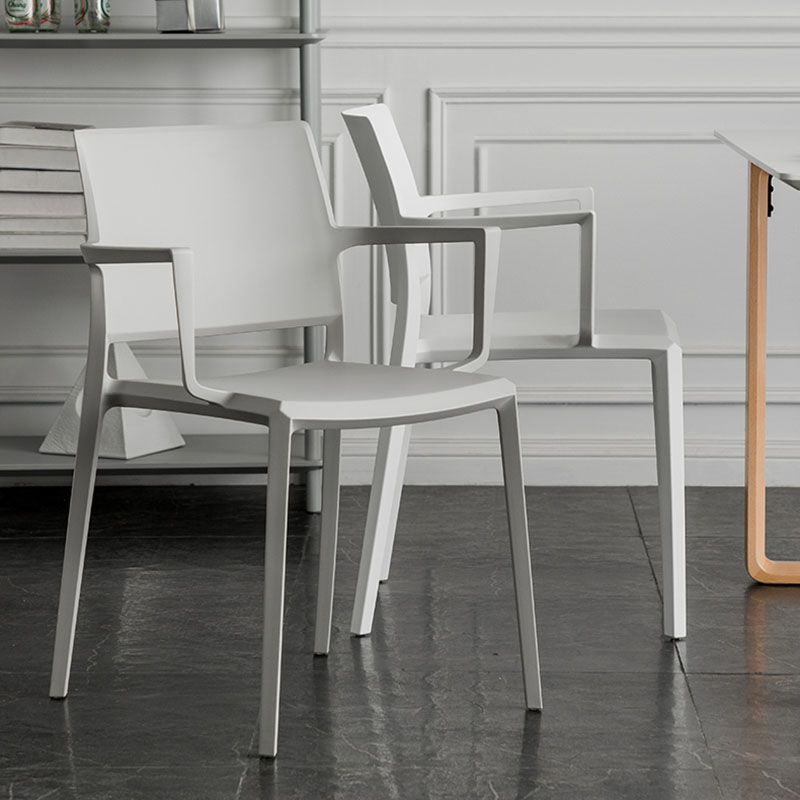 Scandinavian Plastic Dining Arm Side Chairs Solid Back Chair Clearhalo 'Dining Chairs' 'Dining Tables & Seating' 'dining_chair' 'furn' 'furn_dining_chair' 'Furniture' 'furniture_dining_chair' 'Kitchen & Dining Furniture' 1200x1200_87c0350d-b21e-49ee-b44e-edb37b37ff18