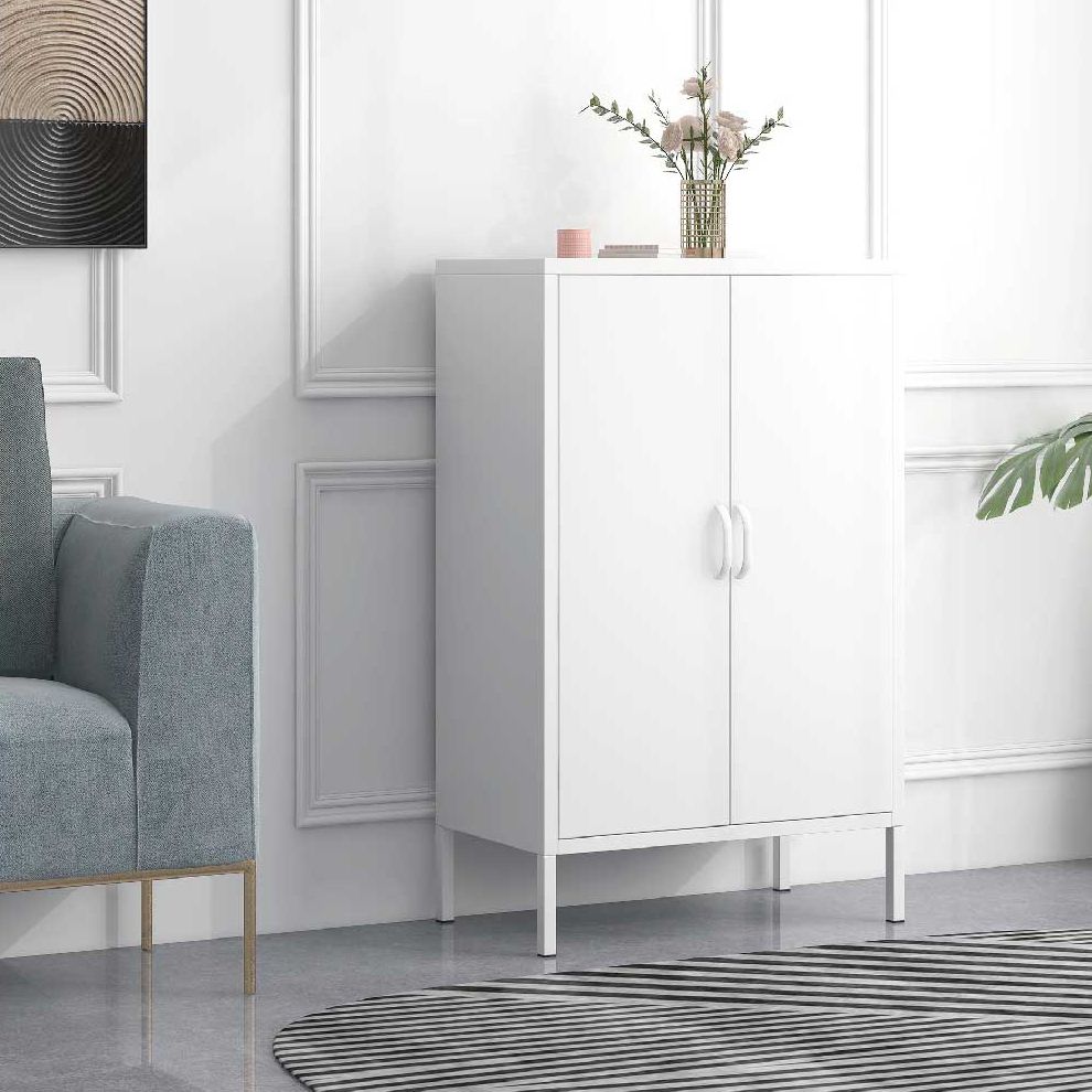 Steel Living Room Sideboard Cabinet Modern Server Cabinet with Storage Clearhalo 'buffet_sideboard' 'Buffets & Sideboards' 'furn' 'furn_buffet_sideboard' 'Furniture' 'furniture_buffet_sideboard' 'Kitchen & Dining Furniture' 1200x1200_87c12b7b-f5d6-49a1-85df-f0316537fc77