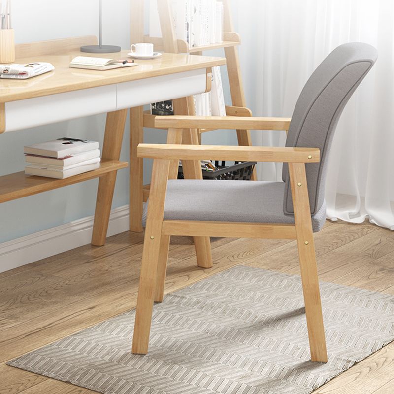 Contemporary Indoor Arm Chair Solid Back Upholstered Wood Single Dining Room Chair Clearhalo ' kitchen&dining_furn' 'Dining Chairs' 'Dining Tables & Seating' 'dining_chair' 'furn' 'furn_dining_chair' 'Furniture' 'furniture_dining_chair' 'Kitchen & Dining Furniture' 'kitchen' 1200x1200_87c2648d-9228-4e50-9f51-7e1f55d007fa