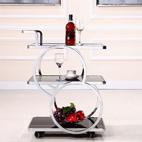 31.50" High Contemporary Rectangle Prep Table Rolling Metal Prep Table for Home