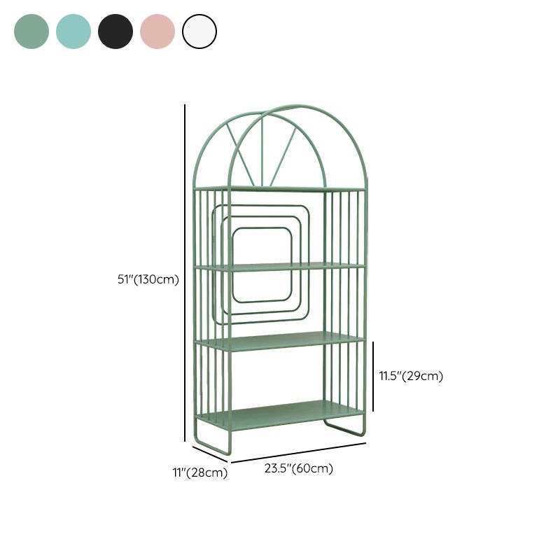 Scandinavische metalen standaard boekenplank open back -boekenkast met planken