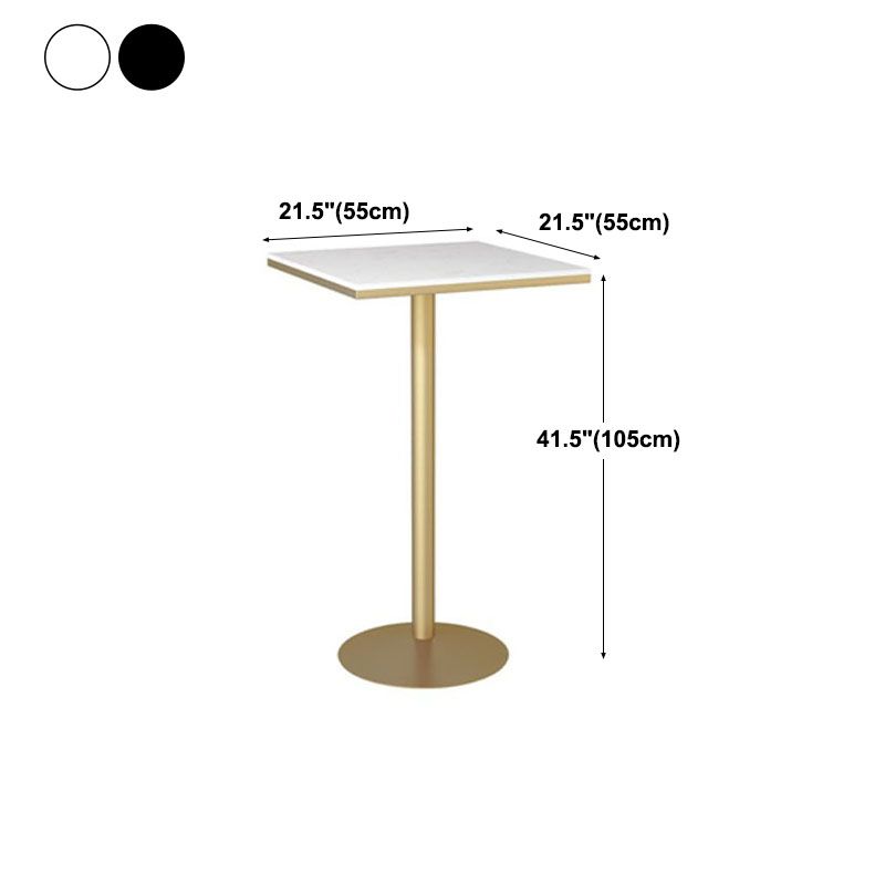 Nordic Marble Bar Table 42-inch Height Gold Metal Base Bistro Table Clearhalo 'Bar Furniture' 'Bar Tables' 'bar_tables' 'furn' 'furn_bar_tables' 'Furniture' 'furniture_bar_tables' 'Kitchen & Dining Furniture' 1200x1200_87c6f329-d099-4ed8-a9e0-696388d24e03