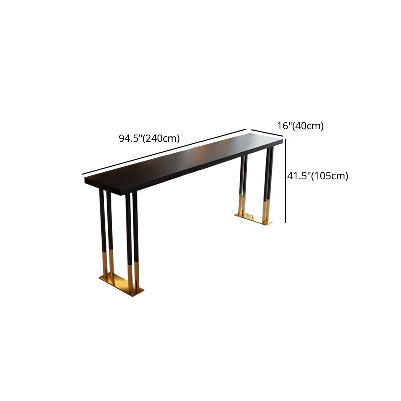 Wood Top Bar Table Traditional Luxury Rectangle Bar Dining Table with Sled Base Clearhalo 'Bar Furniture' 'Bar Tables' 'bar_tables' 'furn' 'furn_bar_tables' 'Furniture' 'furniture_bar_tables' 'Kitchen & Dining Furniture' 1200x1200_87c71895-a6ab-45b1-8a02-8eb2e1195b66