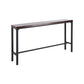 Contemporary Rectangle Bar Dining Table Wood Bar Height Table with Iron Base in Black Clearhalo 'Bar Furniture' 'Bar Tables' 'bar_tables' 'furn' 'furn_bar_tables' 'Furniture' 'furniture_bar_tables' 'Kitchen & Dining Furniture' 'kitchen&dining_furn' 'kitchen' 1200x1200_87c7ff89-d2c0-4d78-a90b-eed33aec6068