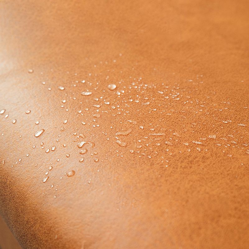 Skandinavisches Kunstledersofa mit 2 Kissen quadratischer Arm Wohnzimmer Sitzgelegenheiten