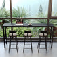 Industrial Bar-height Table Stone Top Pub Table with Black Base Clearhalo 'Bar Furniture' 'Bar Tables' 'bar_tables' 'furn' 'furn_bar_tables' 'Furniture' 'Kitchen & Dining Furniture' 1200x1200_87c97853-fdbc-41b5-a184-602cc9d6df32