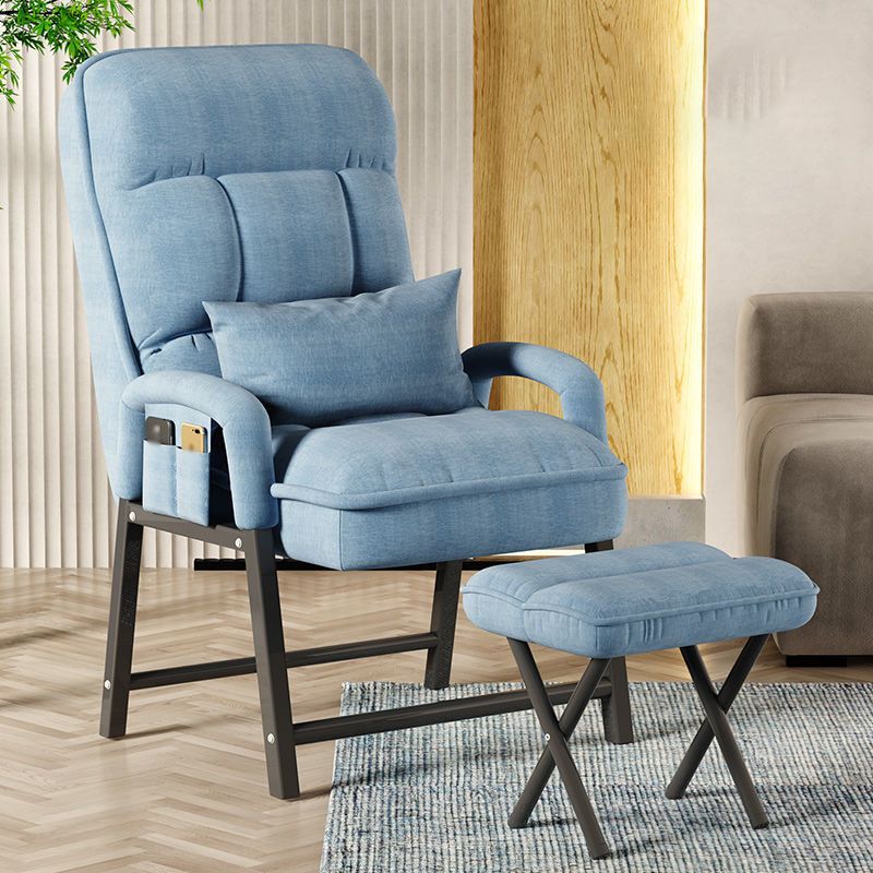 22.05"L x 37.8"W x 37.8"H Modern Sewn Pillow Back Track Arms Parsons Chair