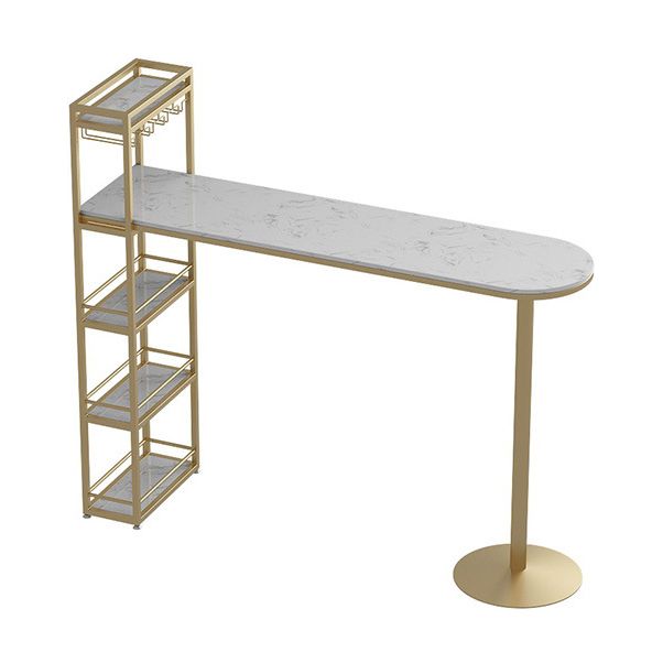 Juego de mesa de bar de mármol sintético estilo Glam, mesa de mostrador de 1/2/3 piezas para interior