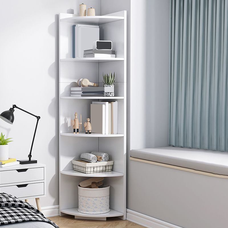 Triángulo de madera acento cofre con estantes cofre contemporáneo