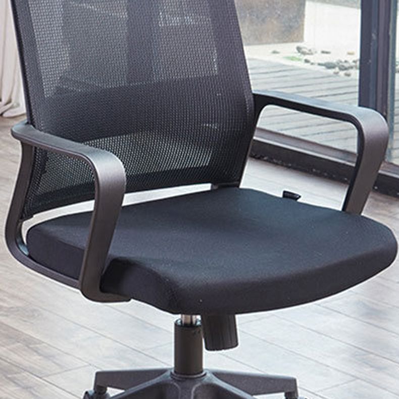 Contemporary Arm Chair Fixed Arms Pillow Included Black Office Chair Clearhalo 'furn' 'furn_office_chair' 'Furniture' 'Office Chairs' 'Office Furniture' 'office_chair' 1200x1200_87ca8b57-96f4-47be-a2f5-785568fc51a6