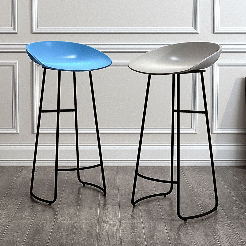 Modern Armless Backrest Counter Stool Iron Kitchen Bar Stool with Acrylic Seat Clearhalo 'Bar Furniture' 'Bar Stools' 'bar_stools' 'furn' 'furn_bar_stools' 'Furniture' 'furniture_bar_stools' 'Kitchen & Dining Furniture' 1200x1200_87cb061f-ce2f-473a-9ce8-3f25f8e61565
