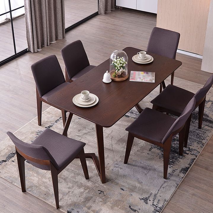 Rectangle Double Pedestal Modern Table Solid Wood Fixed Table for Home Clearhalo ' dining_table' 'Dining Tables & Seating' 'Dining Tables' 'furn' 'furn_dining_table' 'Furniture' 'furniture_dining_table' 'Kitchen & Dining Furniture' 'kitchen&dining_furn' 'kitchen' 'kitchen_dining_table' 1200x1200_87cb17db-9ee2-47b5-aad6-ea82708e4ca2