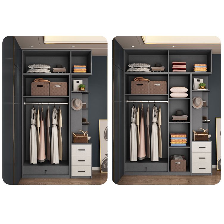 Color blanco Armario de madera Armario de armario de puerta cerrada para casa para casa