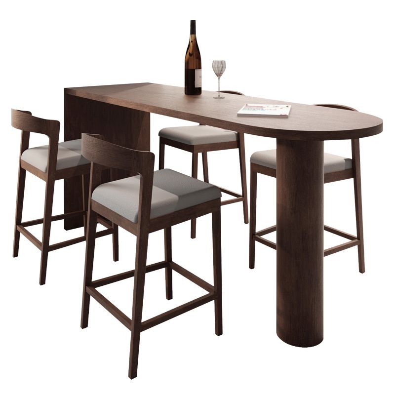 Table de bar rectangulaire de style industriel, ensemble de 1/2/5 pièces en bois pour la cuisine