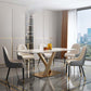 Glam Style Sintered Stone Table Rectangle Table with Metal Legs for Home Clearhalo 'Dining Tables & Seating' 'Dining Tables' 'dining_table' 'furn' 'furn_dining_table' 'Furniture' 'Kitchen & Dining Furniture' 1200x1200_87ce9401-1e79-4013-bfd3-2650c54b1976