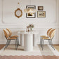 Contemporary Free Form Dining Table White Stone Top Table for Home Clearhalo 'Dining Tables & Seating' 'Dining Tables' 'dining_table' 'furn' 'furn_dining_table' 'Furniture' 'Kitchen & Dining Furniture' 1200x1200_87d273f9-8086-4f1a-969a-ee1c89302744