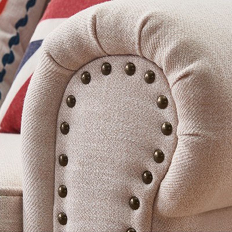 Traditional Biege Pillow Back Couch Rolled Arm Sofa with Nailhead Trim Clearhalo 'furn' 'furn_sofas' 'Furniture' 'furniture_sofas' 'Living Room Furniture' 'Sofa' 'sofas' 1200x1200_87d31e7c-98c7-4272-b423-8b849348e222