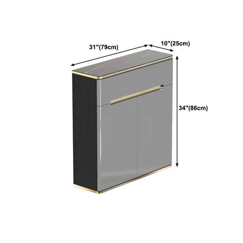 Glam Style Sideboard Gray Dining Sideboard Buffet for Living Room and Kitchen Clearhalo 'buffet_sideboard' 'Buffets & Sideboards' 'furn' 'furn_buffet_sideboard' 'Furniture' 'Kitchen & Dining Furniture' 1200x1200_87d3b1b2-457c-4b05-b91d-48687c892896